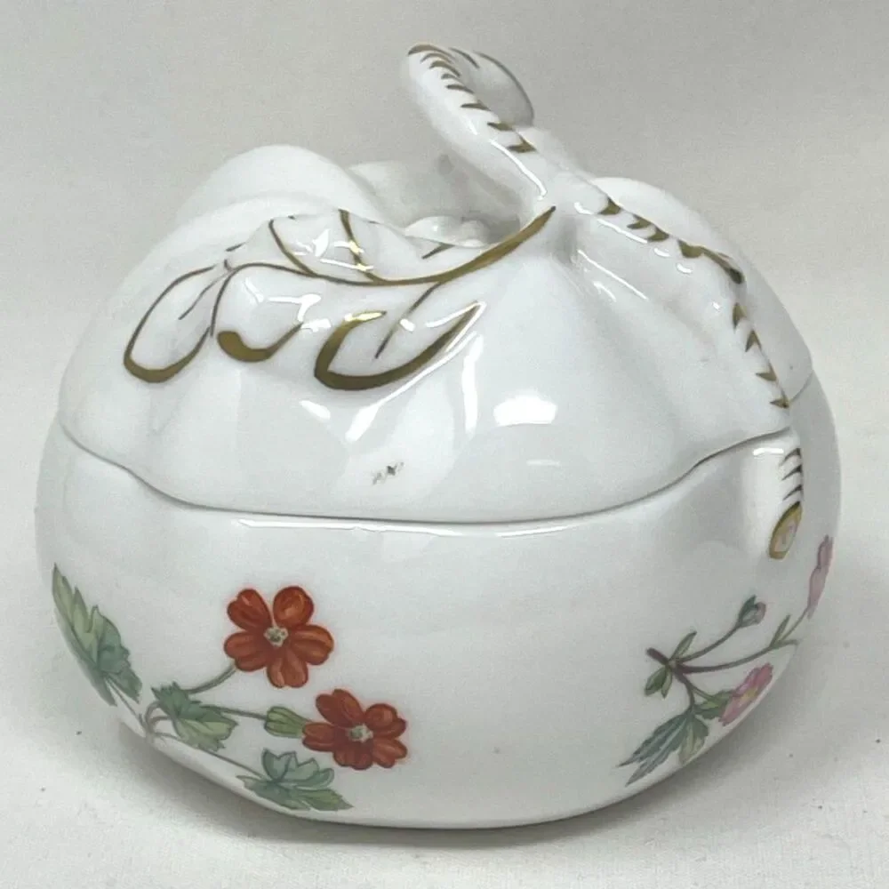 VTG Minton Avignon Pumpkin Shaped Sugar Bowl or Jam Jar Made in England PERFECT!